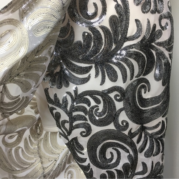 TFNC Midi Dress With Sequin Leaf Wrap US 8 - Picture 7 of 9